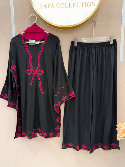 Bow embroidered suits 5002