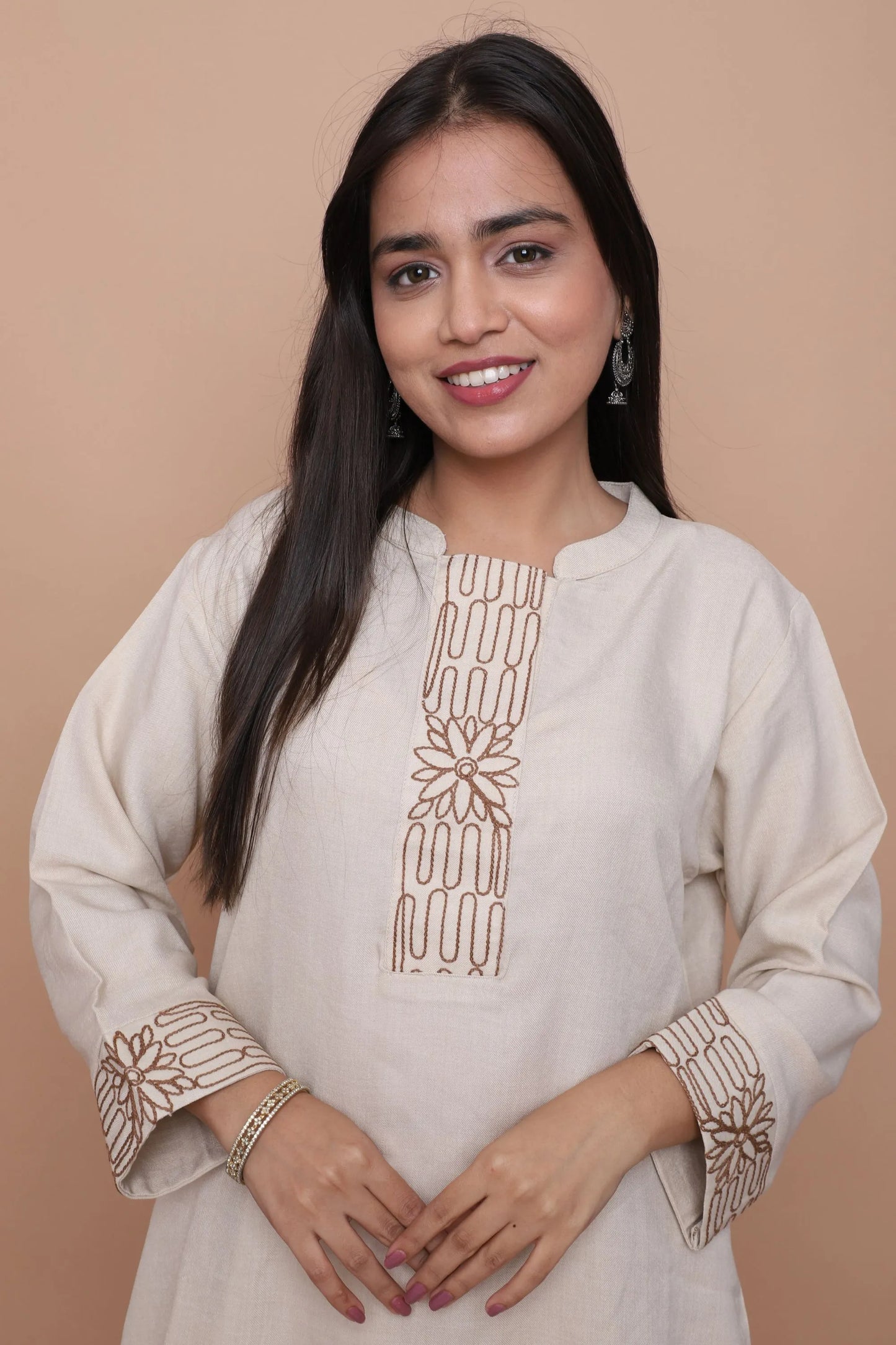 Cream Thread Work Co-Ord Set