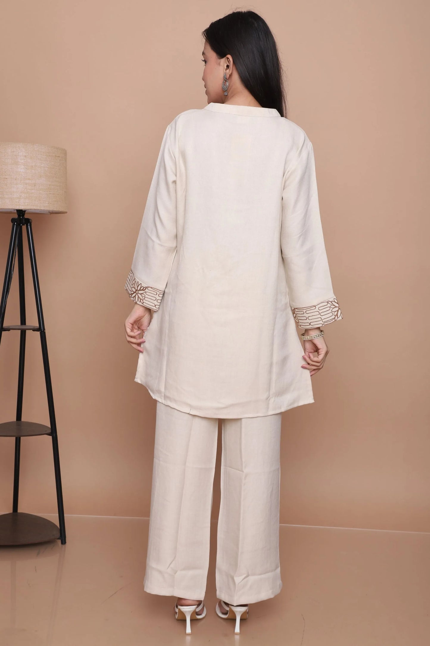 Cream Thread Work Co-Ord Set