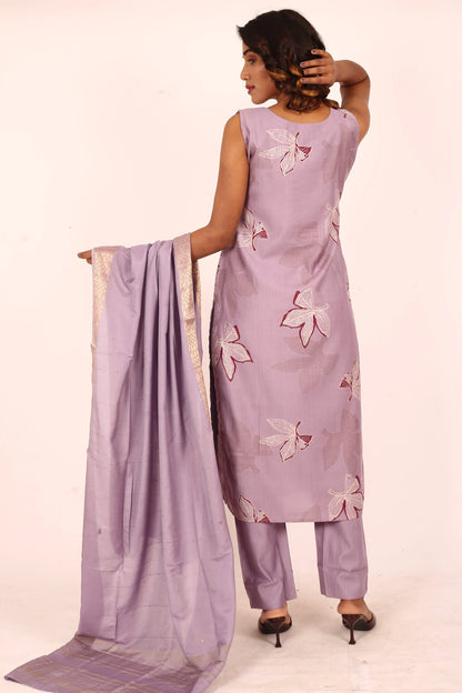 Lavender Embroidered Suit Set