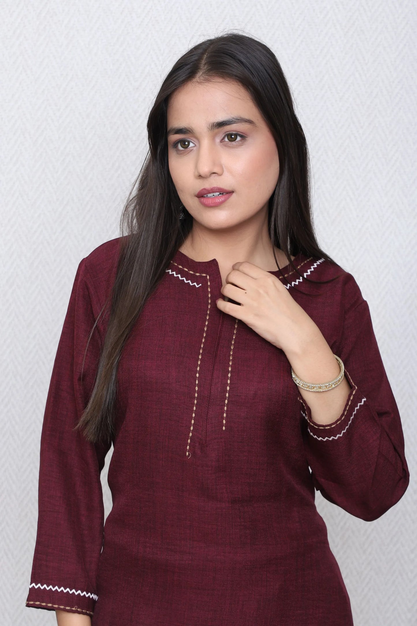 Rich Maroon Lace Co-Ord Set