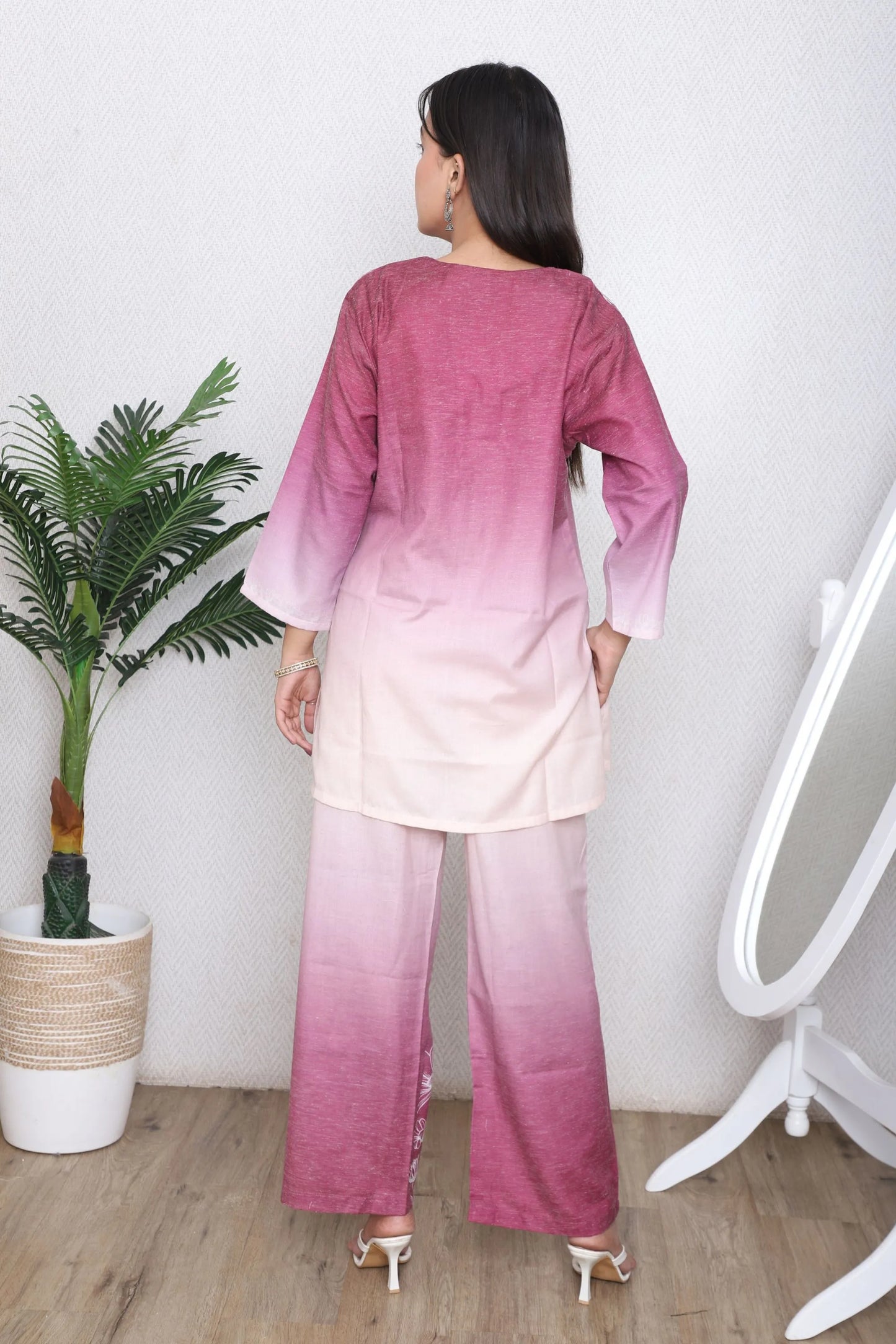 Rose Ombre Floral Co-Ord Set